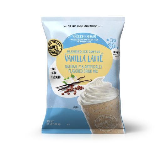 Big Train Reduced Sugar Vanilla Latte Blended Ice Coffee Beverage Mix